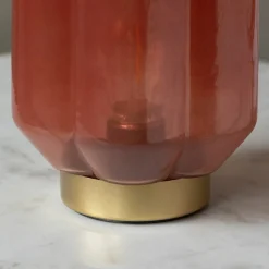 Graham & Green Table Lamps<Emaline Small Red and Gold LED Table Lamp