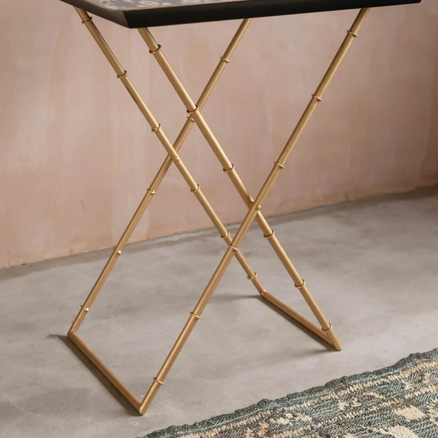 Graham & Green Side Tables<Emery Grey Ikat Tray Table