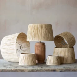 Graham & Green Lamp Shades<Empire Natural Raffia Retro Lamp Shades
