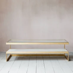 Graham & Green Coffee Tables<Estere Gold and Marble Coffee Table