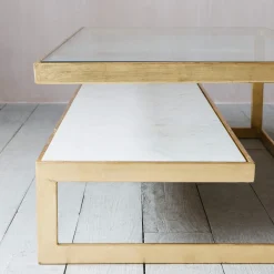 Graham & Green Coffee Tables<Estere Gold and Marble Coffee Table