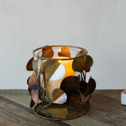 Graham & Green Candle Holders & Candles<Eucalyptus Leaf Tea Light Holder