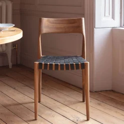 Graham & Green Dining Chairs<Everly Black Leather Chair