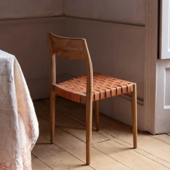 Graham & Green Dining Chairs<Everly Brown Leather Chair