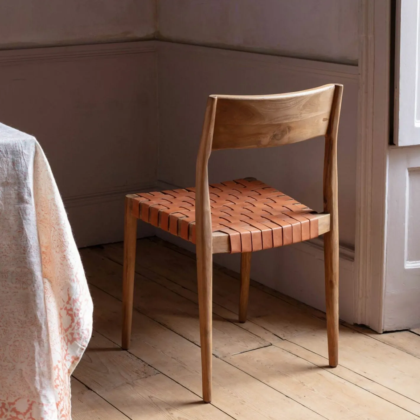 Graham & Green Dining Chairs<Everly Brown Leather Chair