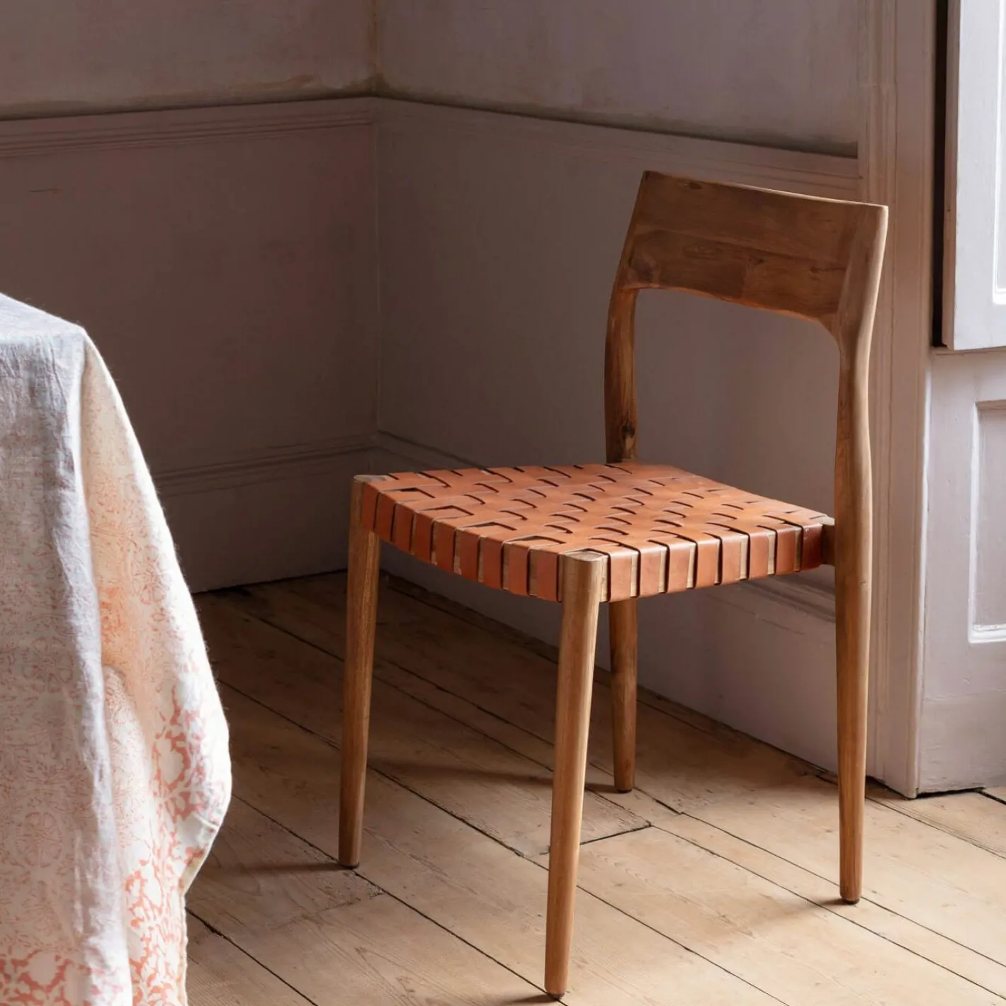 Graham & Green Dining Chairs<Everly Brown Leather Chair