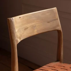 Graham & Green Dining Chairs<Everly Brown Leather Chair