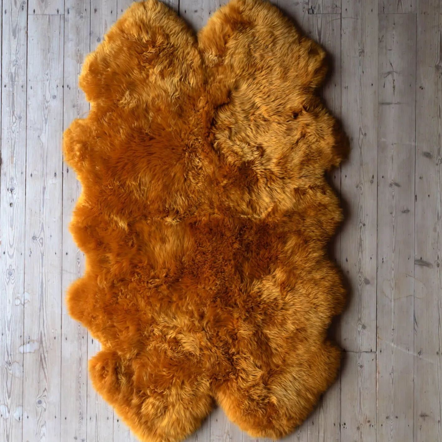 Graham & Green Sheepskins & Hides<Extra Large Quad Mustard Sheepskin