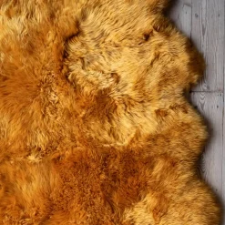 Graham & Green Sheepskins & Hides<Extra Large Quad Mustard Sheepskin