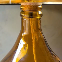 Graham & Green Table Lamps<Extra Large Round Amber Glass Lamp