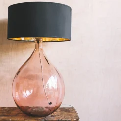 Graham & Green Table Lamps<Extra Large Round Pink Glass Lamp