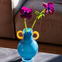 Graham & Green Vases & Plant Pots<Fiesta Blue and Yellow Vase