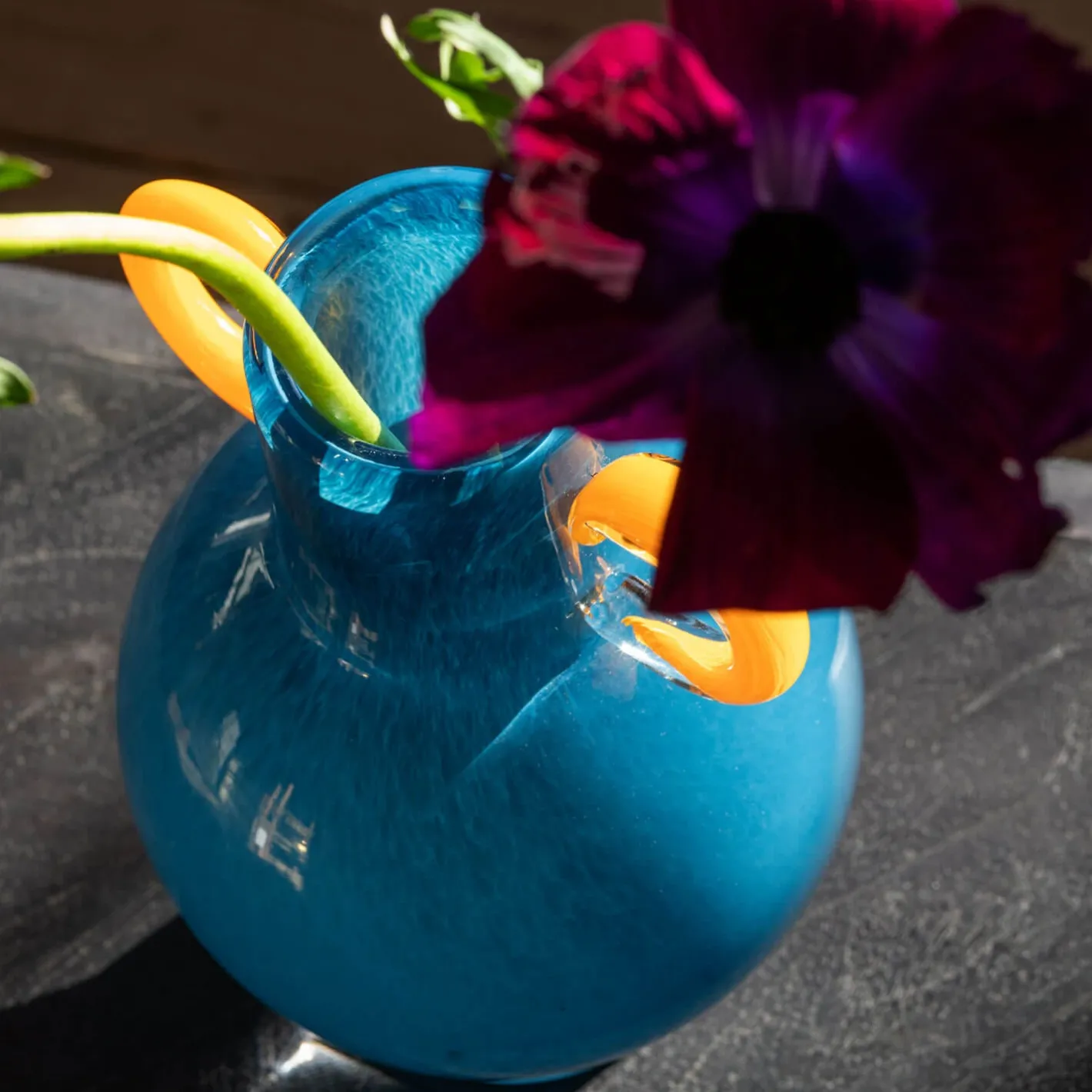Graham & Green Vases & Plant Pots<Fiesta Blue and Yellow Vase