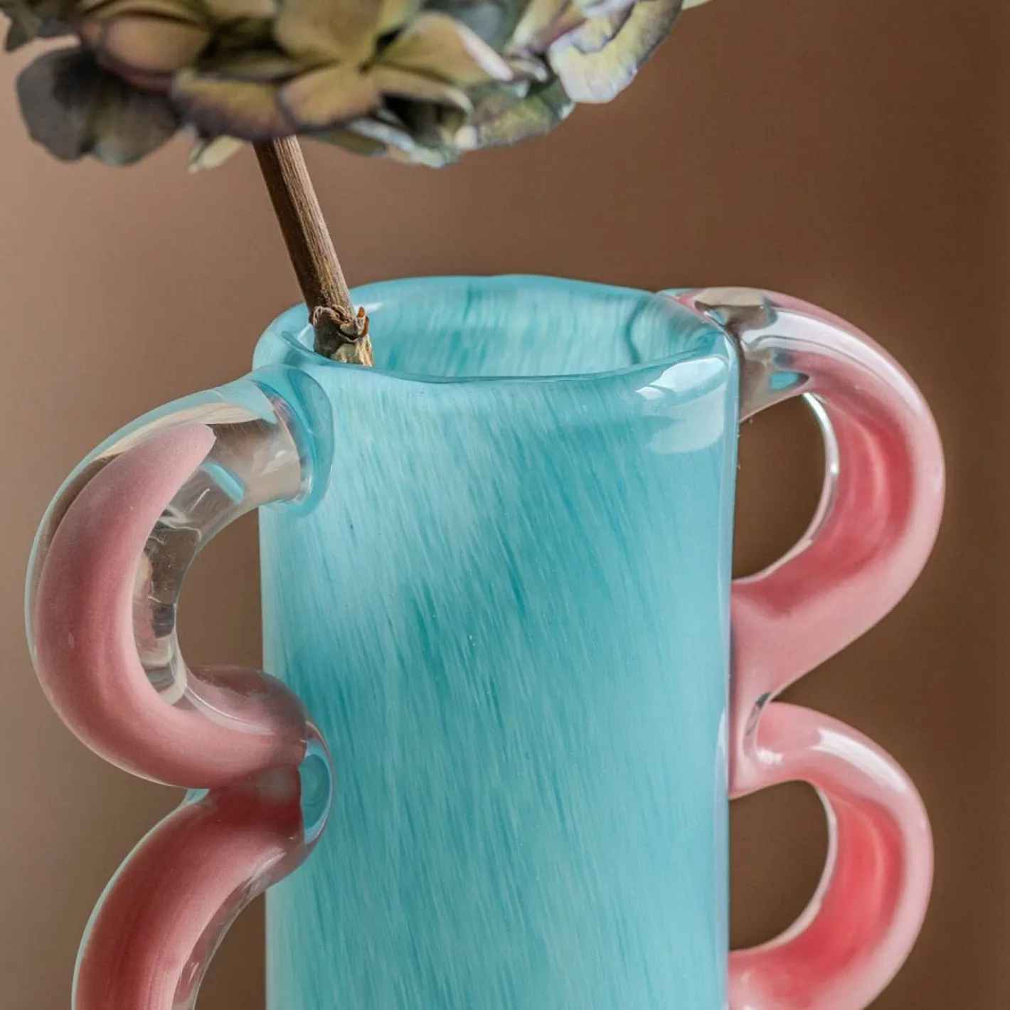 Graham & Green Vases & Plant Pots<Fiesta Turquoise and Pink Vase