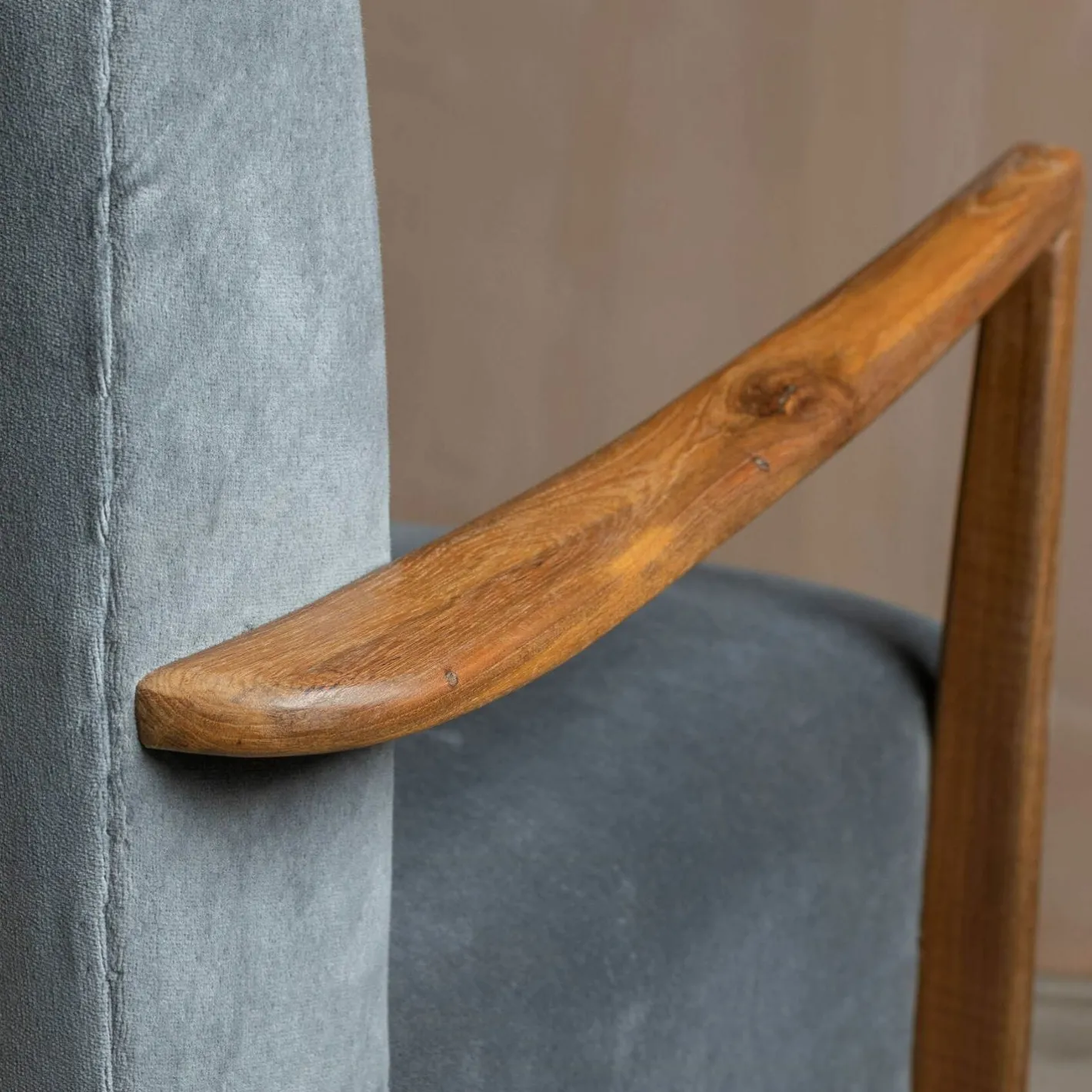 Graham & Green Armchairs<Fitzroy Grey Velvet Armchair