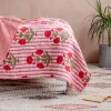 Graham & Green Quilts & Bedding<Floral and Pink Stripe Reversible King Size Quilt