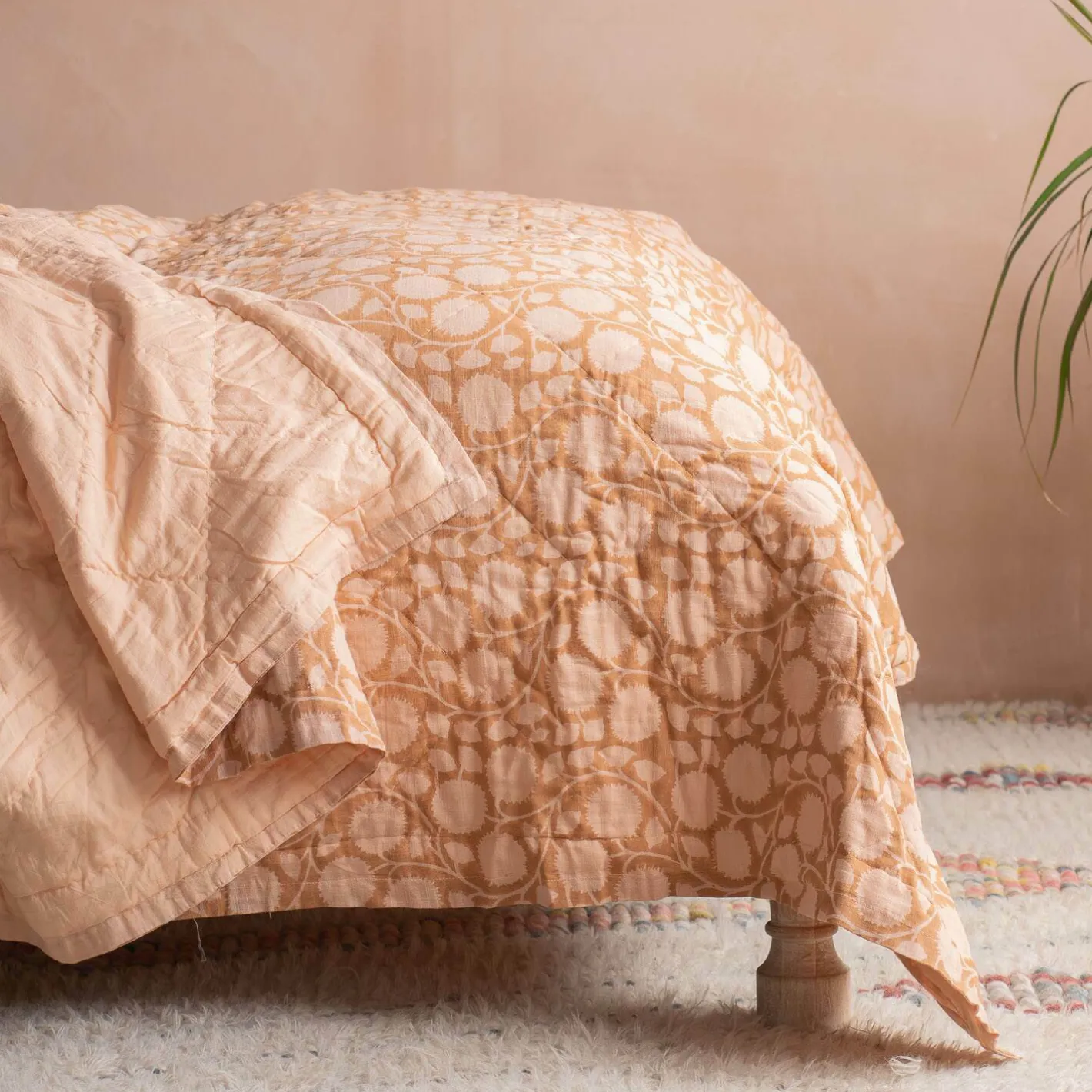 Graham & Green Quilts & Bedding<Floral Block Printed Quilts