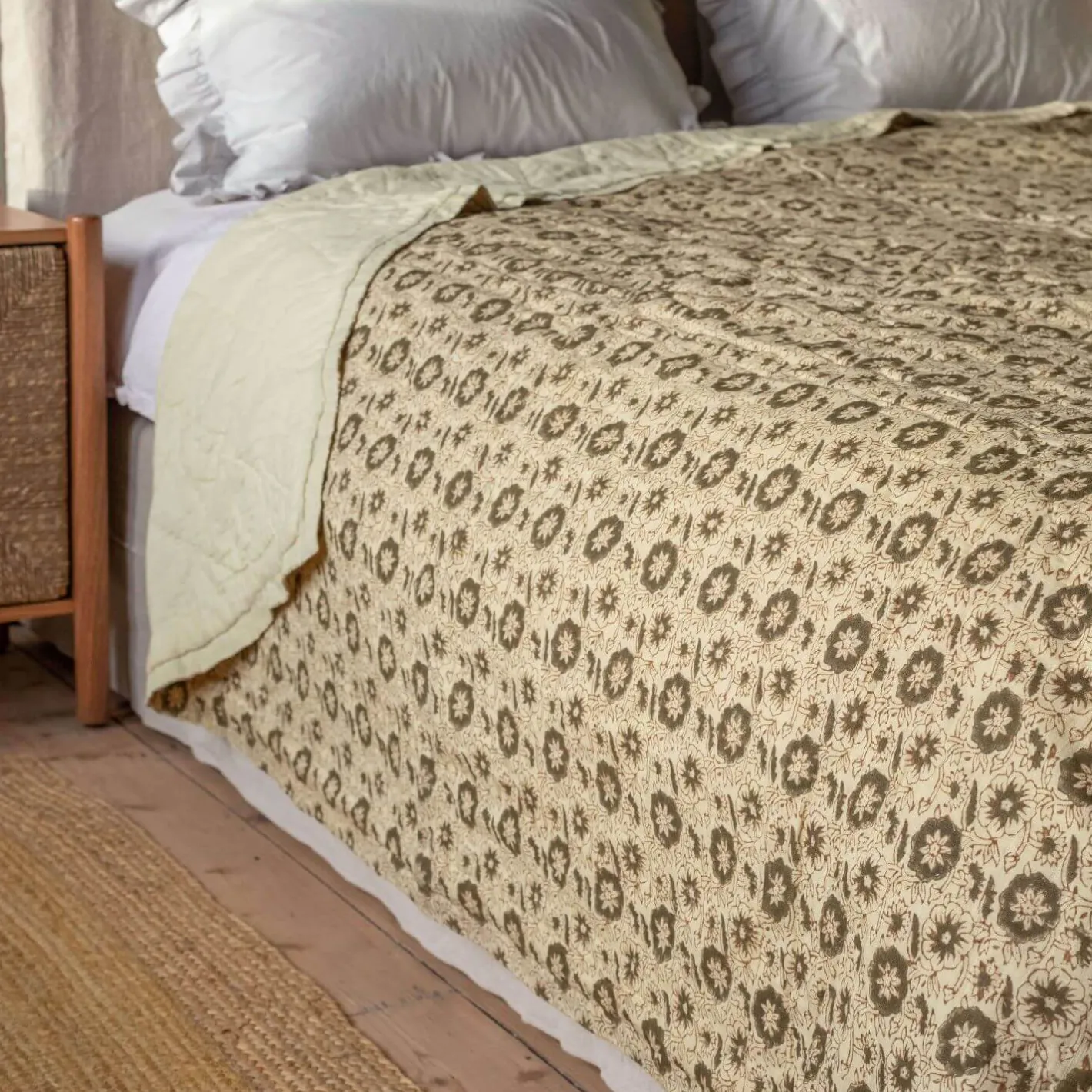 Graham & Green Quilts & Bedding<Floral Block Printed Quilts