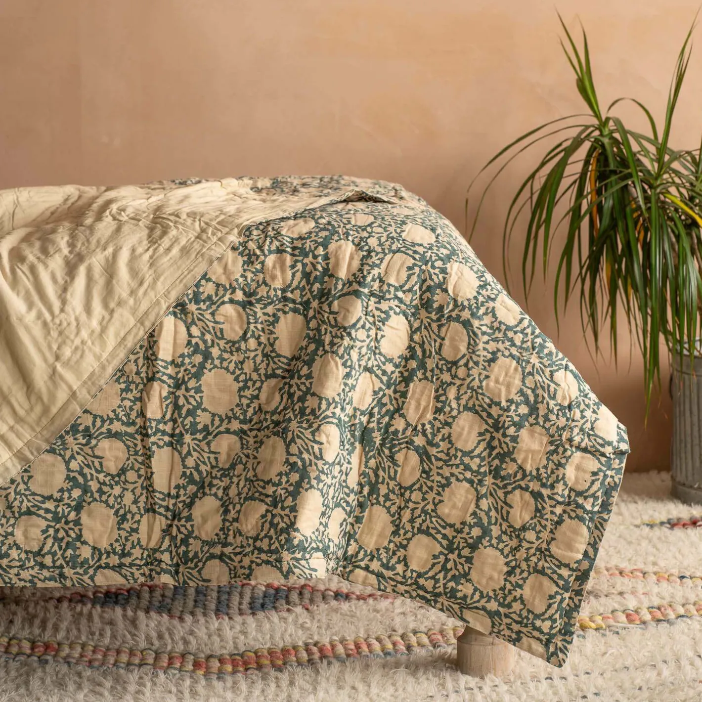 Graham & Green Quilts & Bedding<Floral Block Printed Quilts