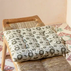 Graham & Green Seat Pads & Bed Rolls|Seat Pads & Bed Rolls<Floral Block Printed Seat Pads