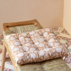 Graham & Green Seat Pads & Bed Rolls|Seat Pads & Bed Rolls<Floral Block Printed Seat Pads