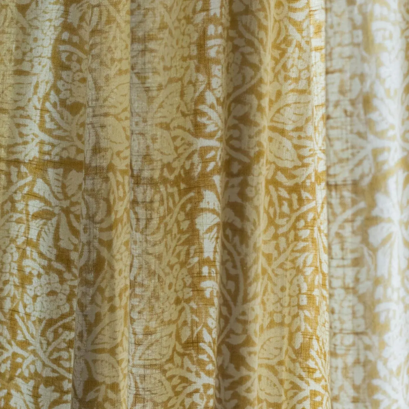 Graham & Green Curtains & Curtain Ties<Floral Block Printed Single Curtains
