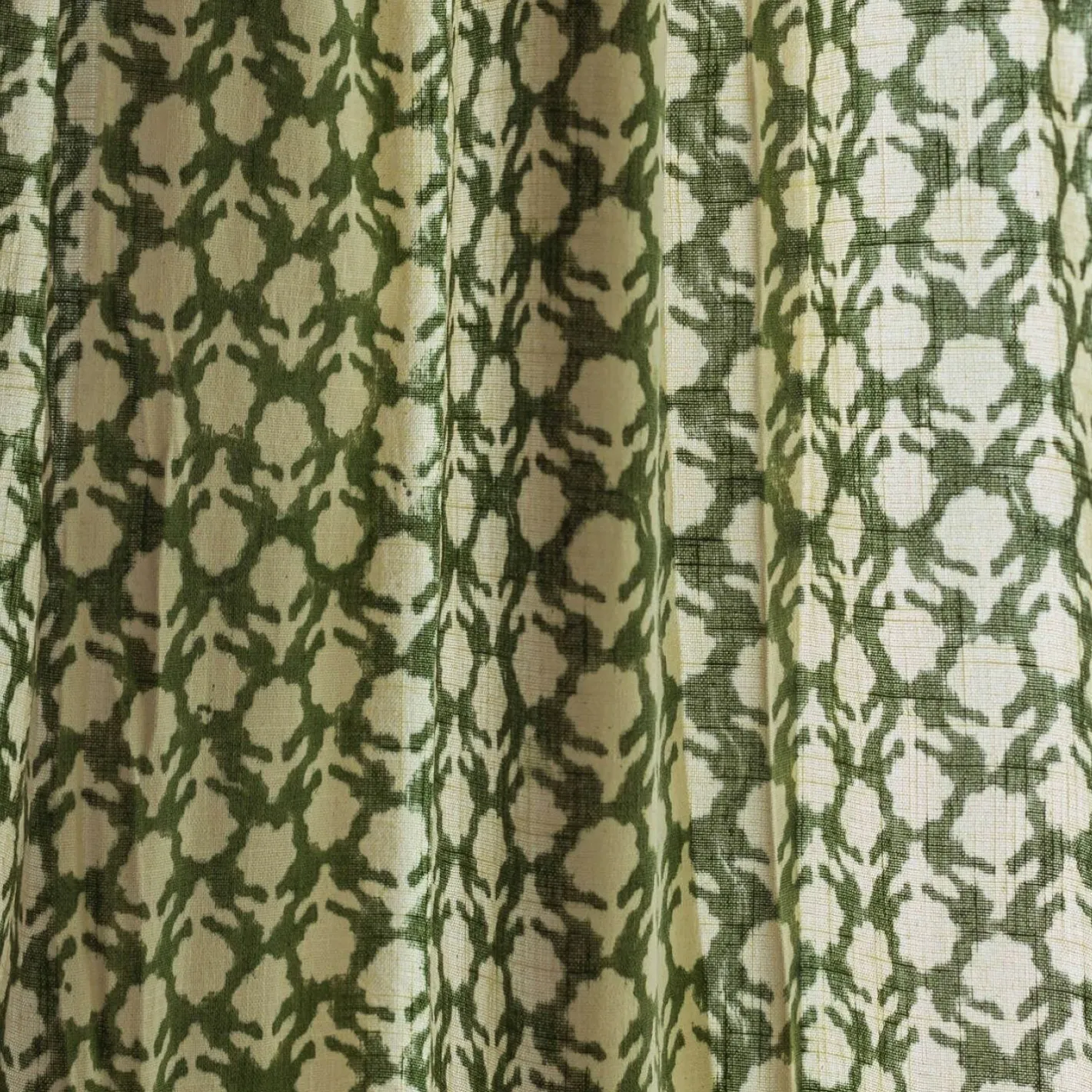 Graham & Green Curtains & Curtain Ties<Floral Block Printed Single Curtains