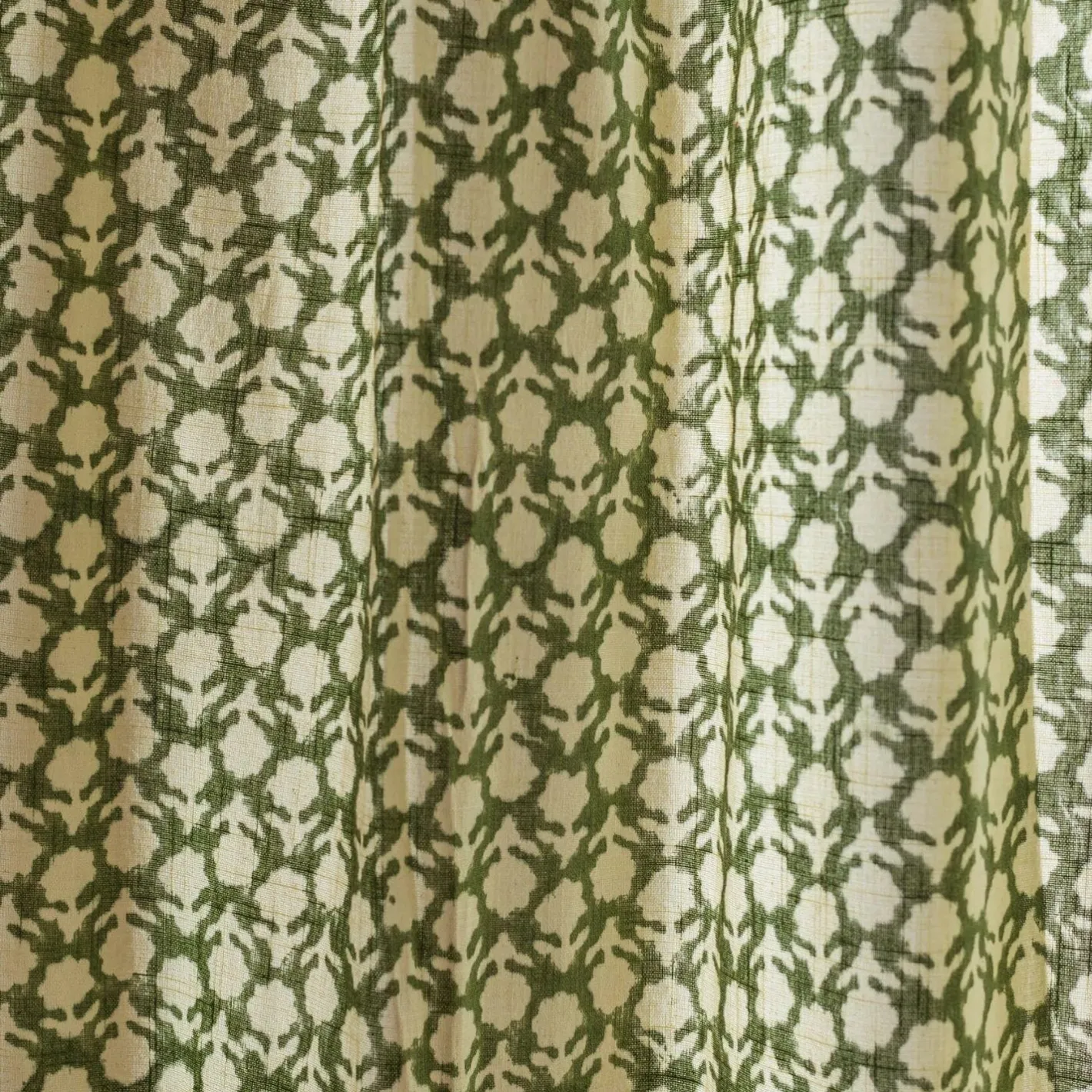 Graham & Green Curtains & Curtain Ties<Floral Block Printed Single Curtains