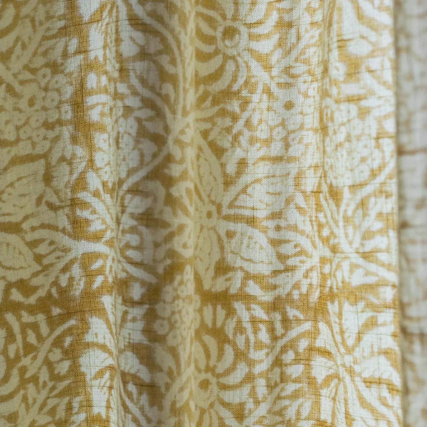 Graham & Green Curtains & Curtain Ties<Floral Block Printed Single Curtains