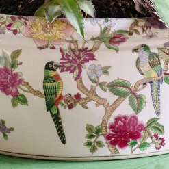 Graham & Green Vases & Plant Pots<Flowers and Parrots Plant Pot
