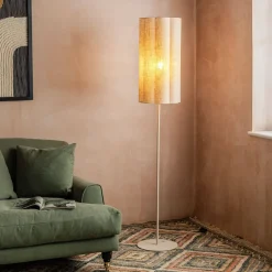 Graham & Green Floor Lamps<Fluted Fabric Floor Lamp