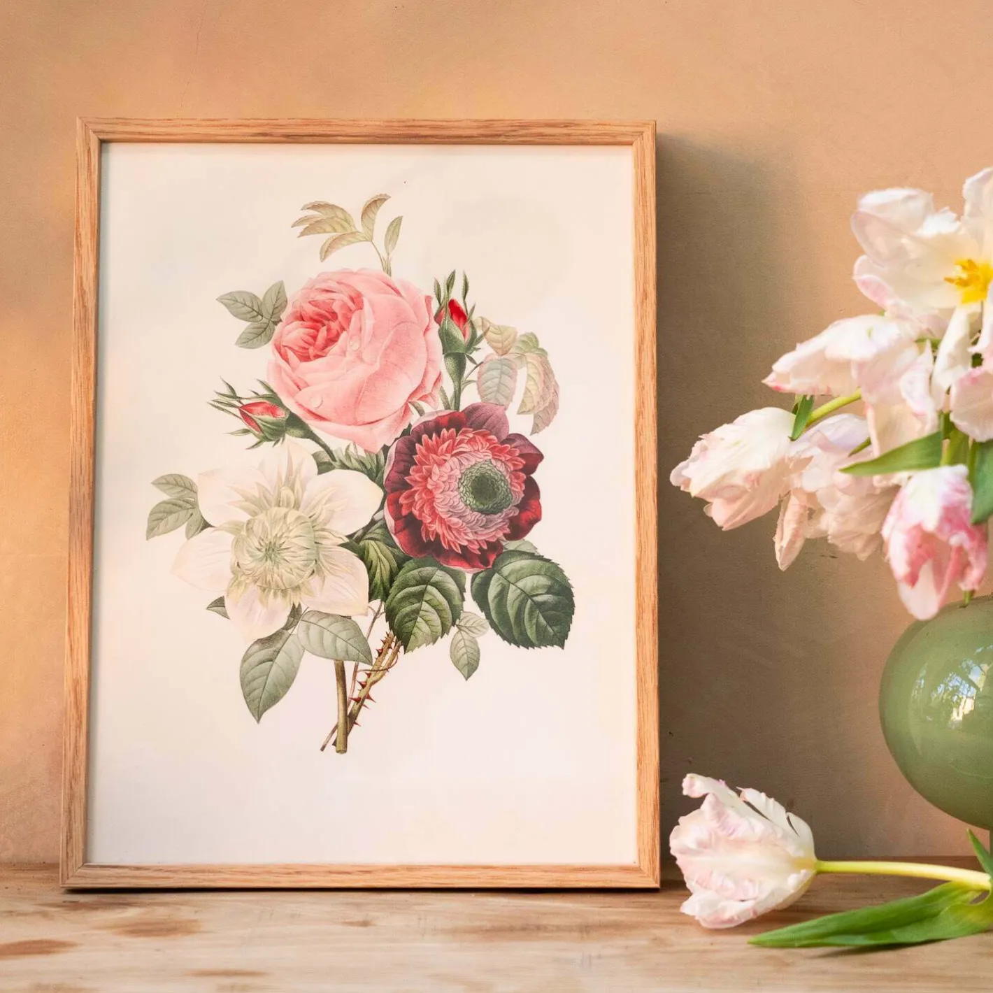 Graham & Green Prints & Wall Art<Framed Rose Anemonastrum Clematis Print