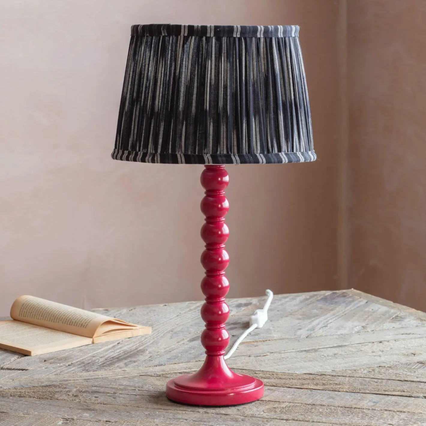 Graham & Green Table Lamps<Freya Red Table Lamp