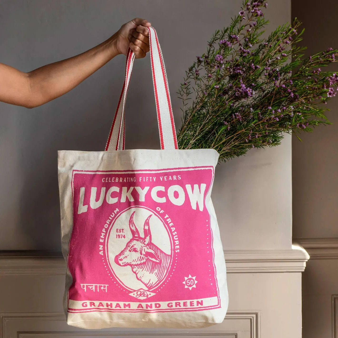 Graham & Green Bags<G&G Lucky Cow Tote Bag