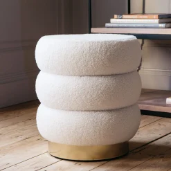 Graham & Green Footstools|Footstools<Gio White Teddy Stool