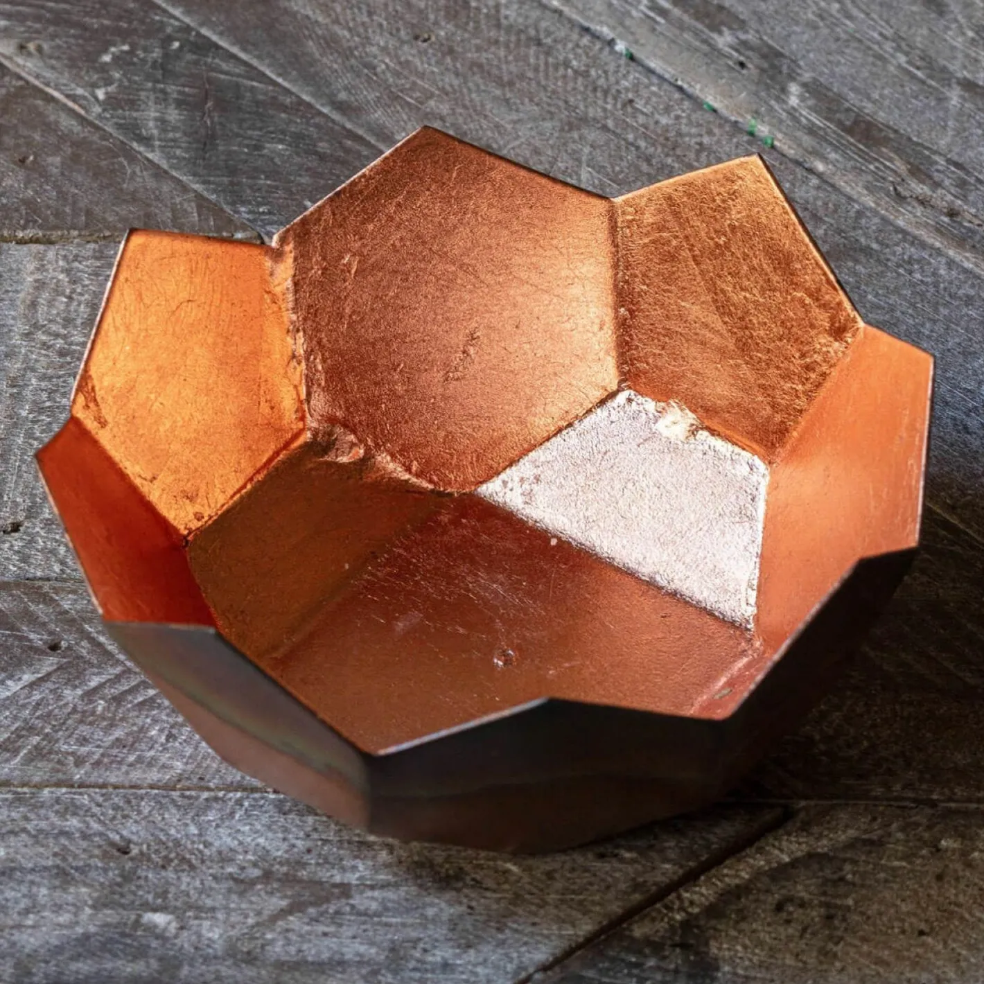 Graham & Green Candle Holders & Candles<Gold and Copper Lotus Tea Light Holder