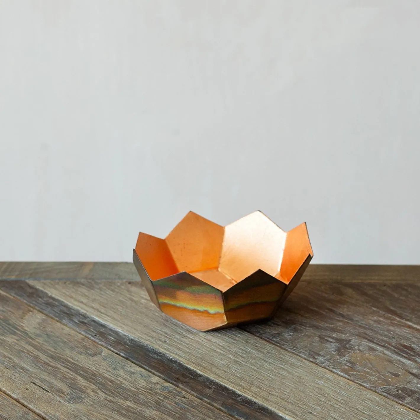 Graham & Green Candle Holders & Candles<Gold and Copper Lotus Tea Light Holder