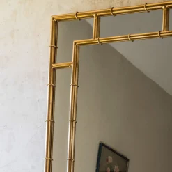 Graham & Green Overmantle Mirrors|Rectangular Mirrors<Gold Bamboo Mirror