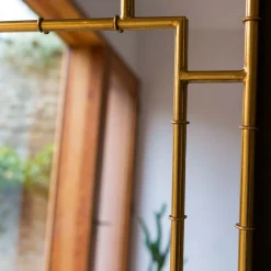 Graham & Green Overmantle Mirrors|Rectangular Mirrors<Gold Bamboo Mirror