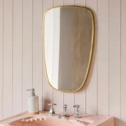 Graham & Green Wall Mirrors<Gold Curved Wall Mirror