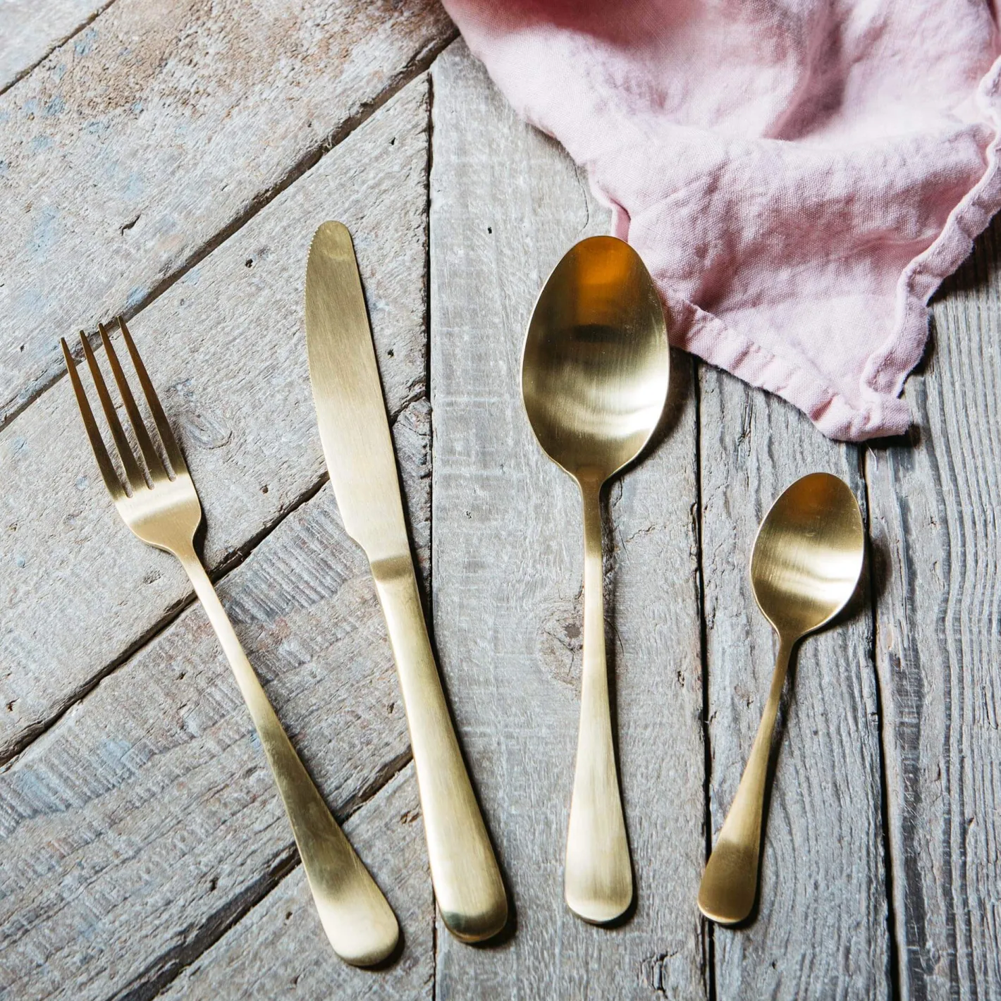 Graham & Green Outdoor Dining|Tableware<Gold Cutlery Set of Four