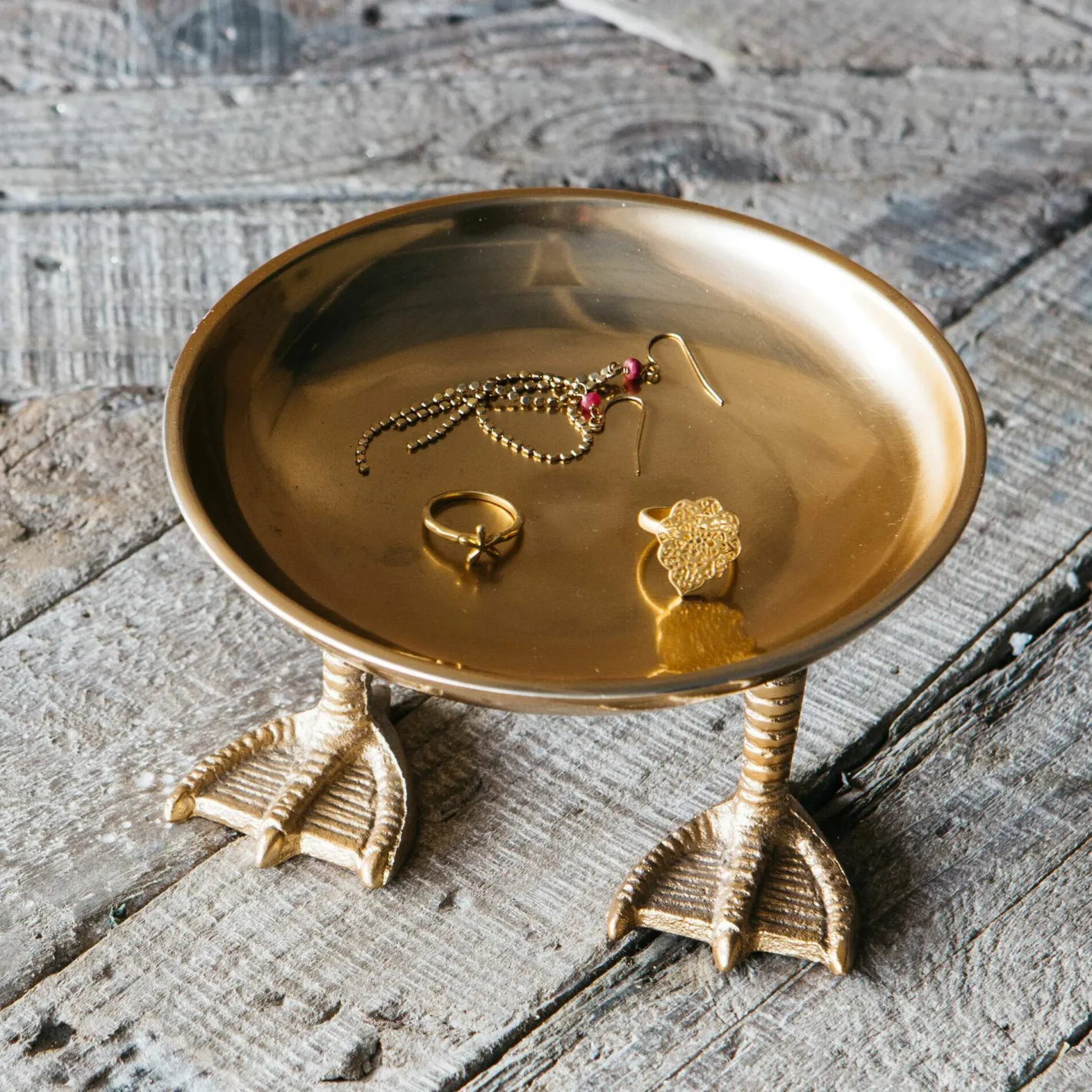 Graham & Green Decorative Accessories|Jewellery Boxes & Trinket Trays<Gold Duck Feet Dish