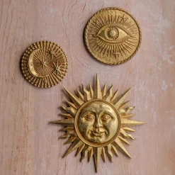 Graham & Green Decorative Accessories<Golden Sun Wall Medallion