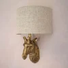 Graham & Green Wall Lights & Sconces<Gold Giraffe Wall Light With Shade