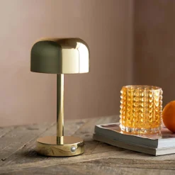 Graham & Green Table Lamps<Gold LED Card Room Table Lamp
