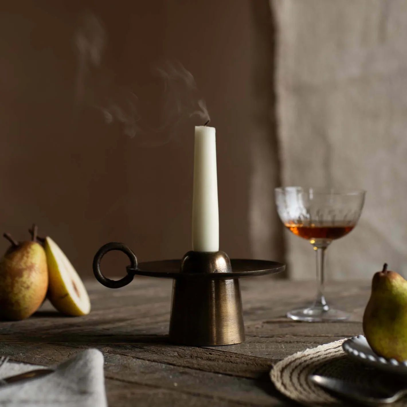 Graham & Green Candle Holders & Candles<Gold Rest Candle Holder