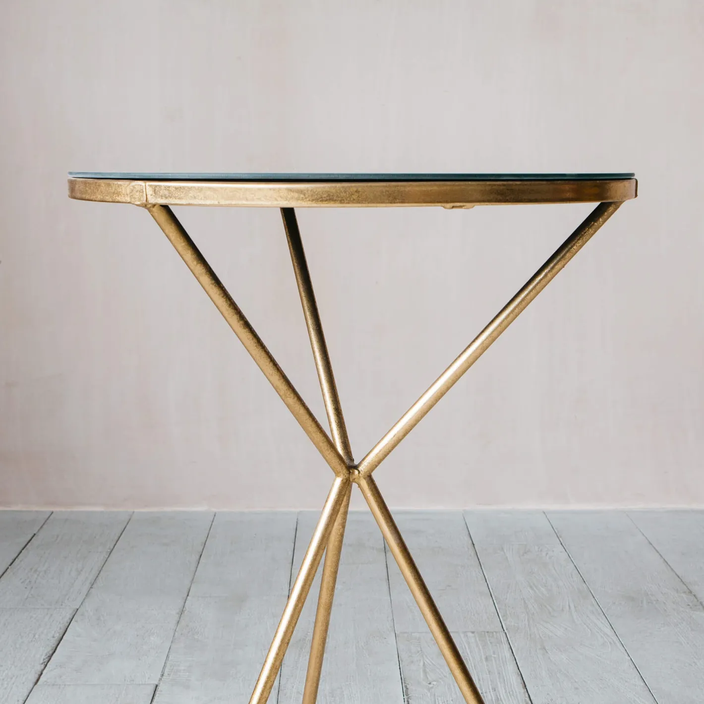 Graham & Green Side Tables<Gold Tripod Mirrored Table