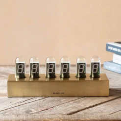 Graham & Green Clocks<Gold Tubes Table Clock
