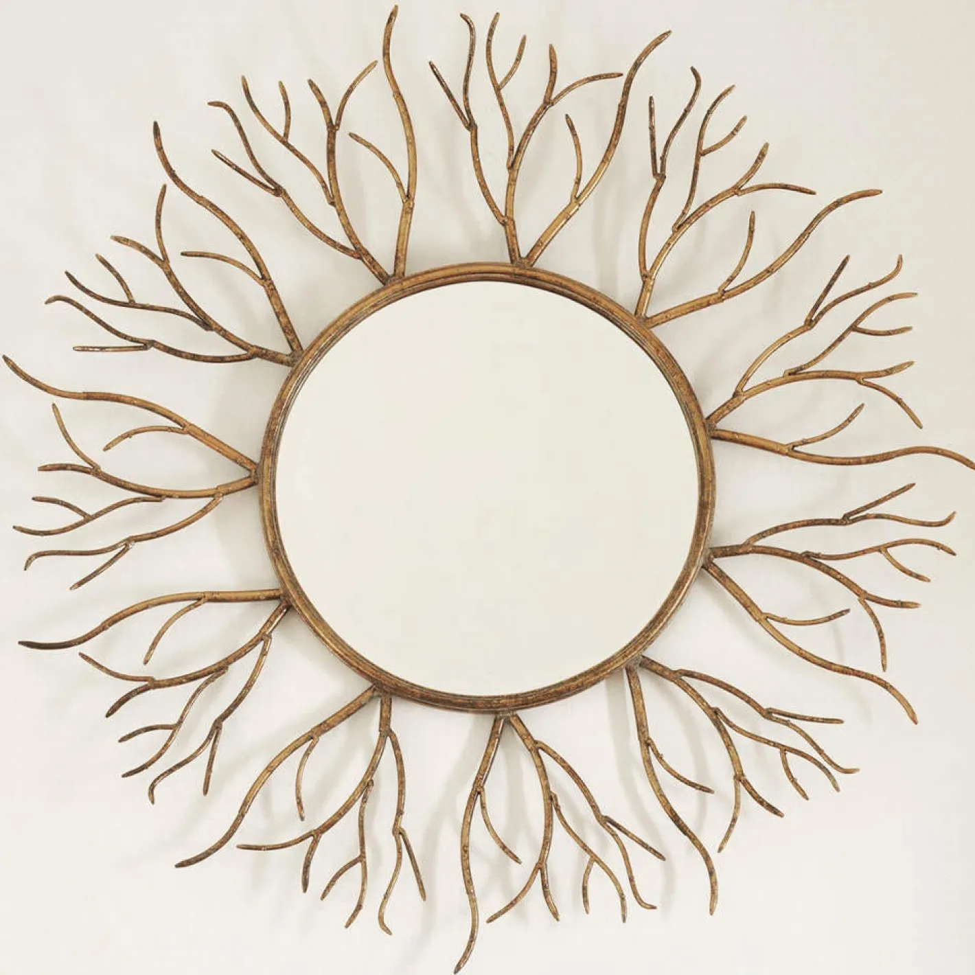 Graham & Green Round Mirrors|Wall Mirrors<Gold Twig Mirror