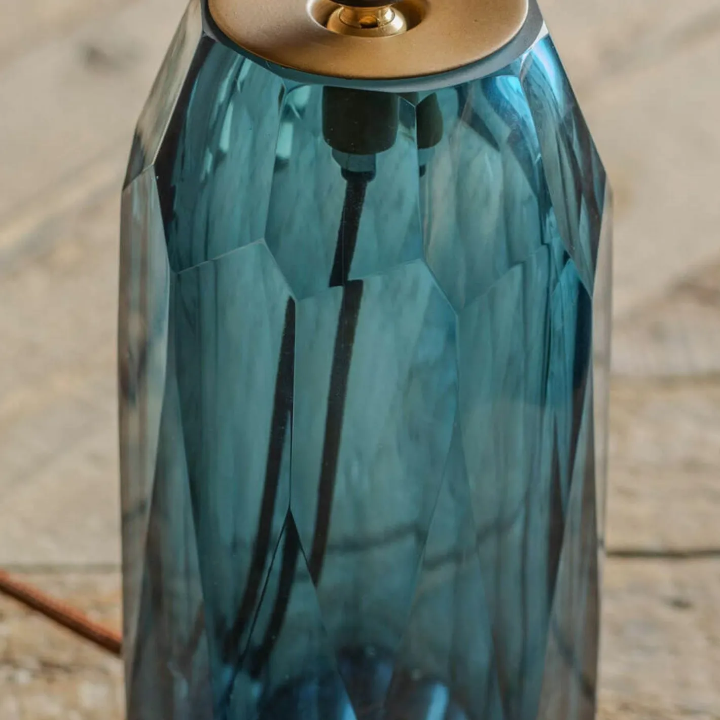Graham & Green Table Lamps<Granville Lagoon Glass Table Lamp